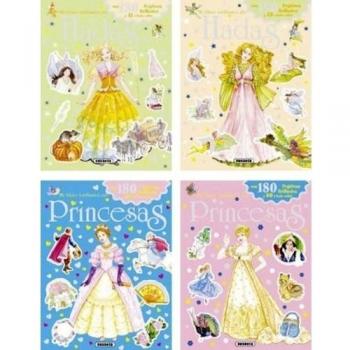 Mi libro brillante de hadas y princesas con pegatinas (4 títulos)