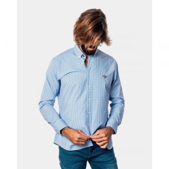 Camisa de hombre Spagnolo popelín celeste colección bandera