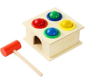 Kids Wooden Knockdown Hamster Toy