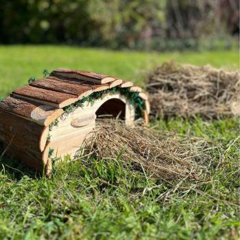 Hogitat Hedgehog House with Straw and Bark Roof