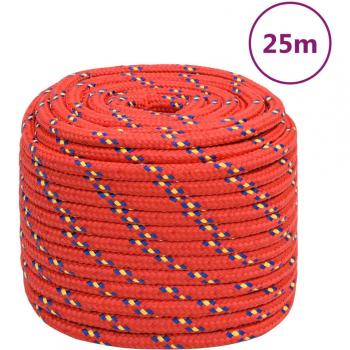 Corde en polypropylène rouge 18 mm 25 m