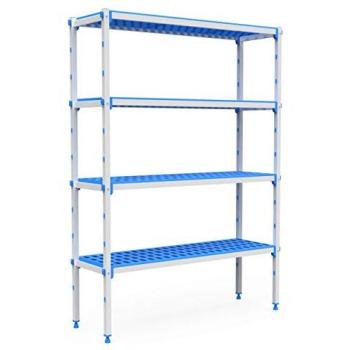 Étagère de Rangement Aluminium 4 Niveaux Bac GN 1/1