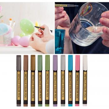 10-Pack Metallic Markers for Card Making