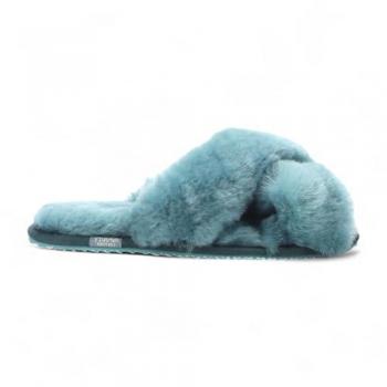 Blue Snowbelle Infinity Leather Women's Sheepskin Footwear – Size 9