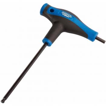 Draper 33911 Expert Soft Grip 'T' Handle Hexagon and Ball End Key, 6.0mm
