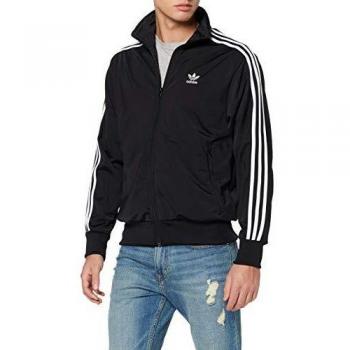 Adidas ORIGINALS MEN'S FIREBIRD TRACK JACKET BLACK WHITE RETRO TOP TREFOIL
