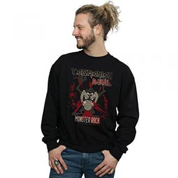 Animated Tasmanian Devil Monster Rock Black Sweatshirt
