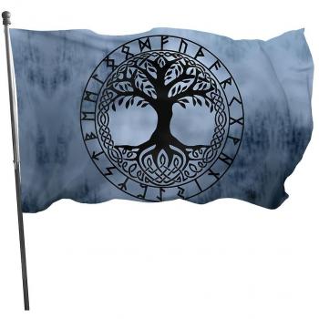 Drapeau Suspendu Arbre Yggdrasil