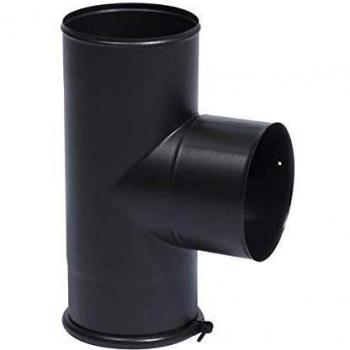 Té équerre acier noir mat 150mm avec tampon