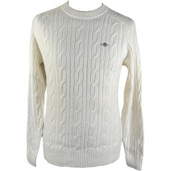 Gant Pullover aus Lammwolle mit Kabelmuster