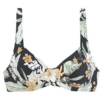 Top Sunseeker per bikini Giada verde pastello arancione chiaro nero