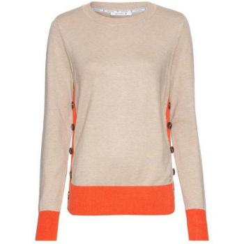 DELMAO Strickpullover mit Knopfleiste
