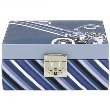 Schmuckkoffer Friedrich 23 – Damen, Diagona blau, Ref. 20079‑5