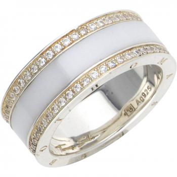 Thomas Sabo Silberschmuck: Bandring Weiß/Glas, Größe 54 (TR1995‑455‑14)