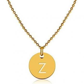 Pendentif en or véritable 24 carats avec lettres personnalisées