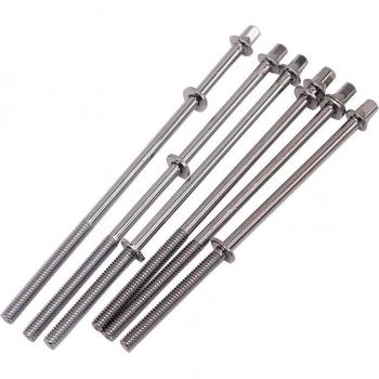 M6 Silver Drum Bolts with Square Head, 40mm-55mm Lengths, 6 Count