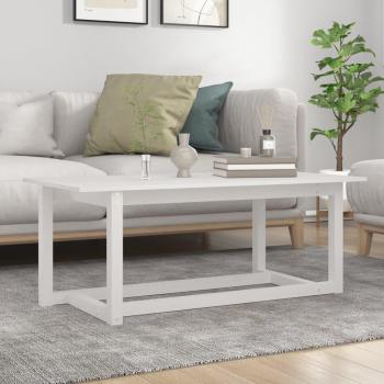 Table basse 110x55x45 cm en bois de pin blanc