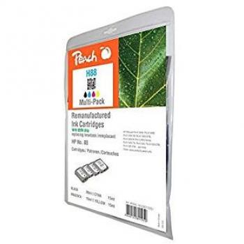 Peach H88 Spar Pack Druckerpatronen (Gelb) ersetzt HP No. 88, C9388AE für z.B. HP OfficeJet Pro L 7500