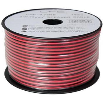 Câble audio Ibiza CHP0.75RB 100M Noir
