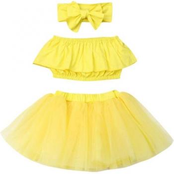 Vêtements bébé fille 3 pièces jaune