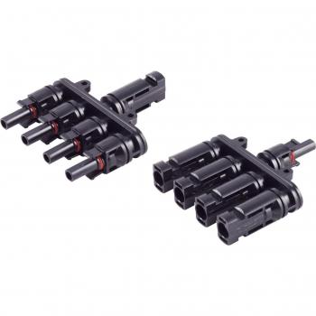 Shiverpeaks PV4 Set di Cuffie Adattatori T 4/1 IP68 Nero