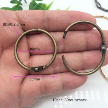 Anillo Deslizante de Puertas en Metal – Resorte, 30 mm, Lote 10