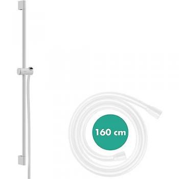 Asta doccia Hansgrohe Unica 96 cm con flessibile, bianco opaco