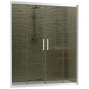 Douche Idralite 2 Portes H200 Verre et PVC Blanc