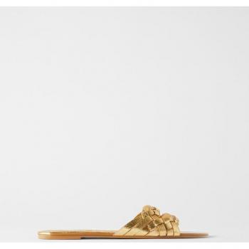 Southland Golden Woven Summer Sandals