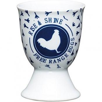 Porcelain Egg Cups with Traditional Hen Design