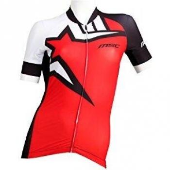 Msc Claudia Pro Short Sleeve Red Black Jersey L Women