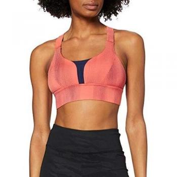 Odlo Brassière de Sport Femme Medium, Hot Coral AOP, FR : M