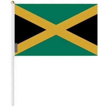 Lot de 50 mini drapeaux officiels Jamaïques (14×21 cm)
