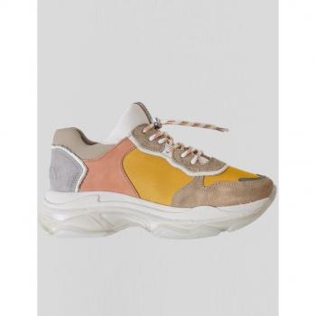 Baskets Bronx Taupe/Moutarde