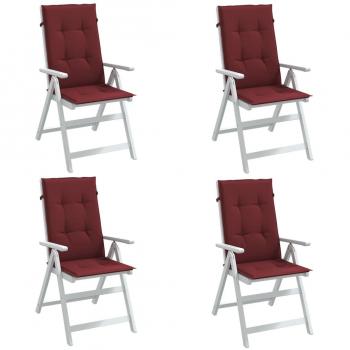 VidaXL Voglava za stol 4 kom melange vinocrvena 120x50x4 cm tkanina