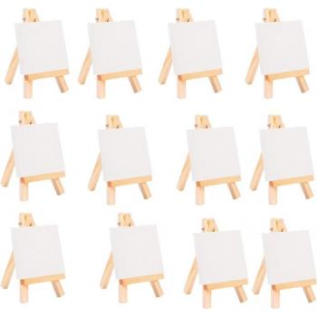 Kunsthandwerk Mini‑Staffelei 24‑Stufen – 5 Zoll, 3 × 3 Zoll Leinwand