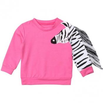 Pull 3D Glands Zèbre – Sweat Capuche pour Enfant Féminin