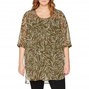 Junarose Jrkennocha Roy Túnica 3/4 SL, Blusa para Mujer, Verde, Talla 50