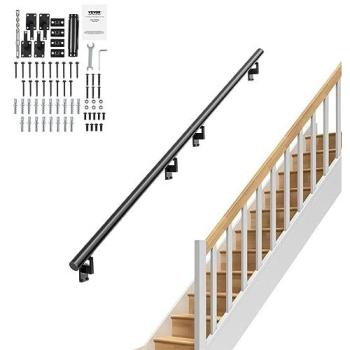 VEVOR Heavy‑Duty Indoor Handrail – 7 ft, Thickened Aluminum, 440 lb Weight Limit