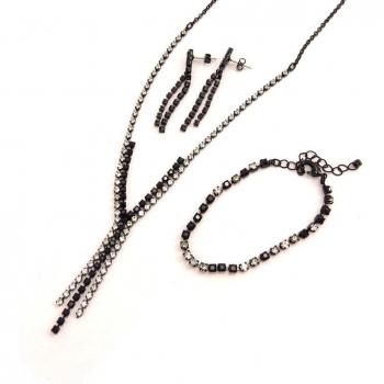 Parure Créateur Sissi Gris Noir (3 Pièces)