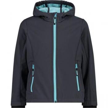 Fix Hood 3A29385N Softshell Jacket – Titanium/Aqua – Size 8 Years (Male)
