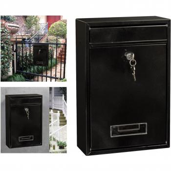 Steel Mailbox with Anti-rust Finish, Mounted on Wall, 8x3x13 Secure Box
