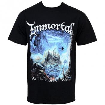 Immortal Männer‑Tee Shirt „Winterherz“ – Schwarz, Größe M, 100 % Baumwolle (RAZAMATAZ ST1262)