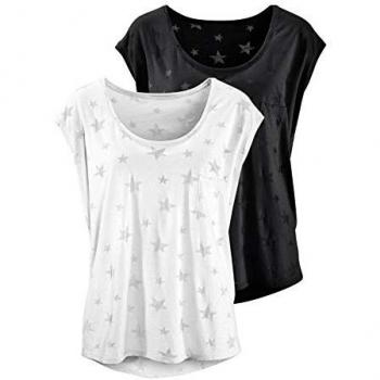 Beachtime T-Shirt, Ausbrenner-Qualität mit leicht transparenten Sternen