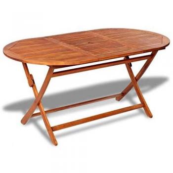 VidaXL Tavolo da giardino in legno di acacia massello 160 x 85 x 75 cm