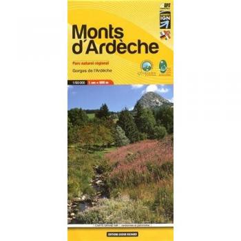 Libris Wanderkarte 11. Monts d'Ardèche 1 : 60 000: Gorges de l'Ardèche. Parc naturel régional. GPS compatible