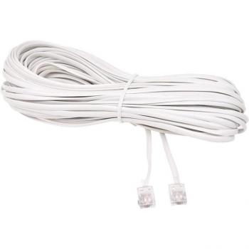 Cable telefónico RJ11 macho 6P2C, 14 m, para módem fax
