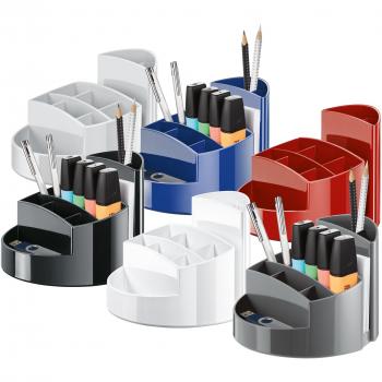 HAN rangement à crayons RONDO, 9 compartiments, gris clair