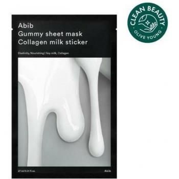 Abib Gummy Jelly Beauty Sheet Mask, Collagen Milk Sticker, 1 Sheet Mask, 27ml (0.91fl oz)