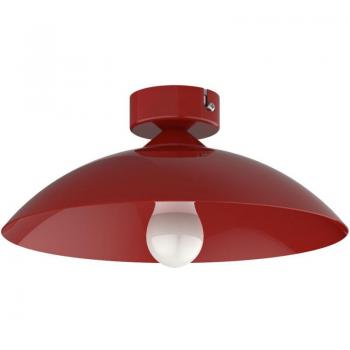 Plafoniera Moderna Flash, 1X E27, max 42W, rosso lucido, D.30cm